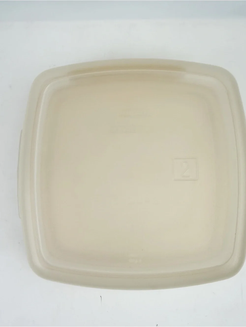 Vtg Rubbermaid #2 Square Servin’ Saver Storage Container Almond Lid 5 Cups New